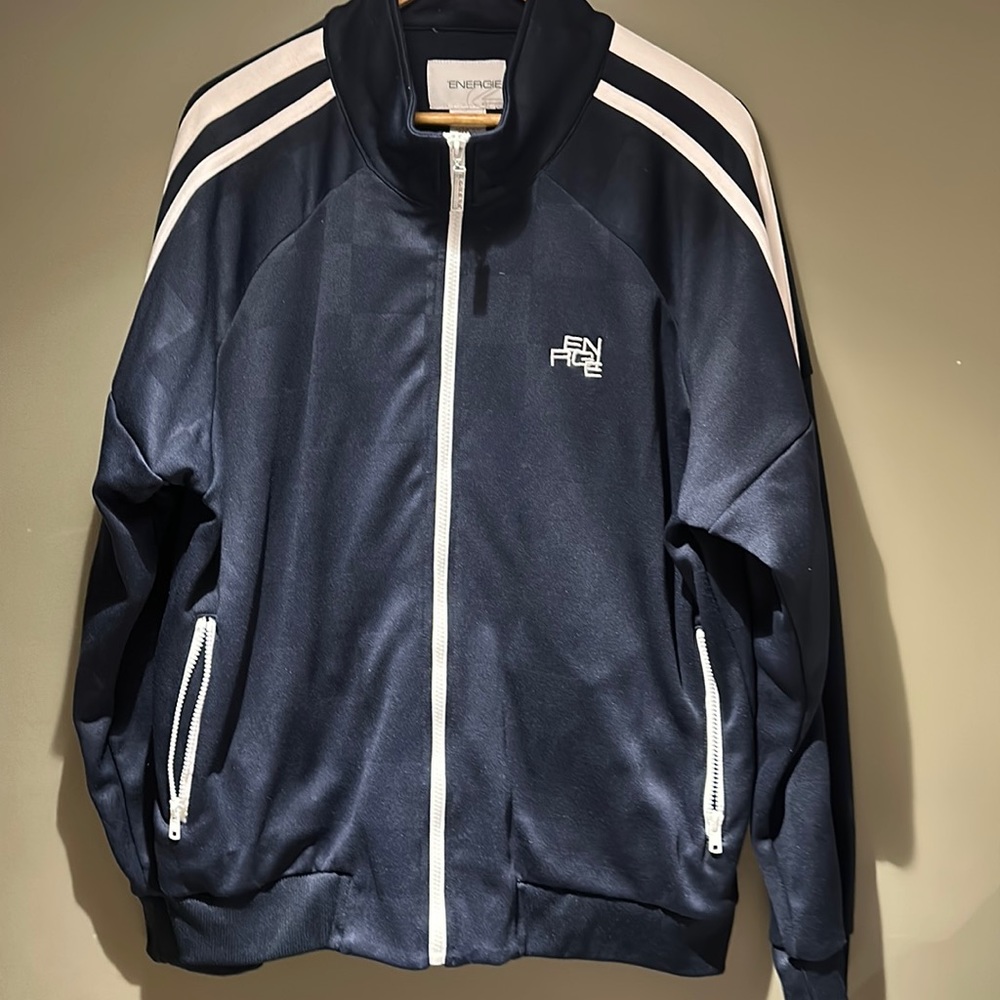 Energie Mens Navy Zipper Jacket Sz XL Mint Condition